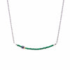 Moxie Malachite Bar Necklace with Gold and Matte Lapis on Oxidized Silver Chain