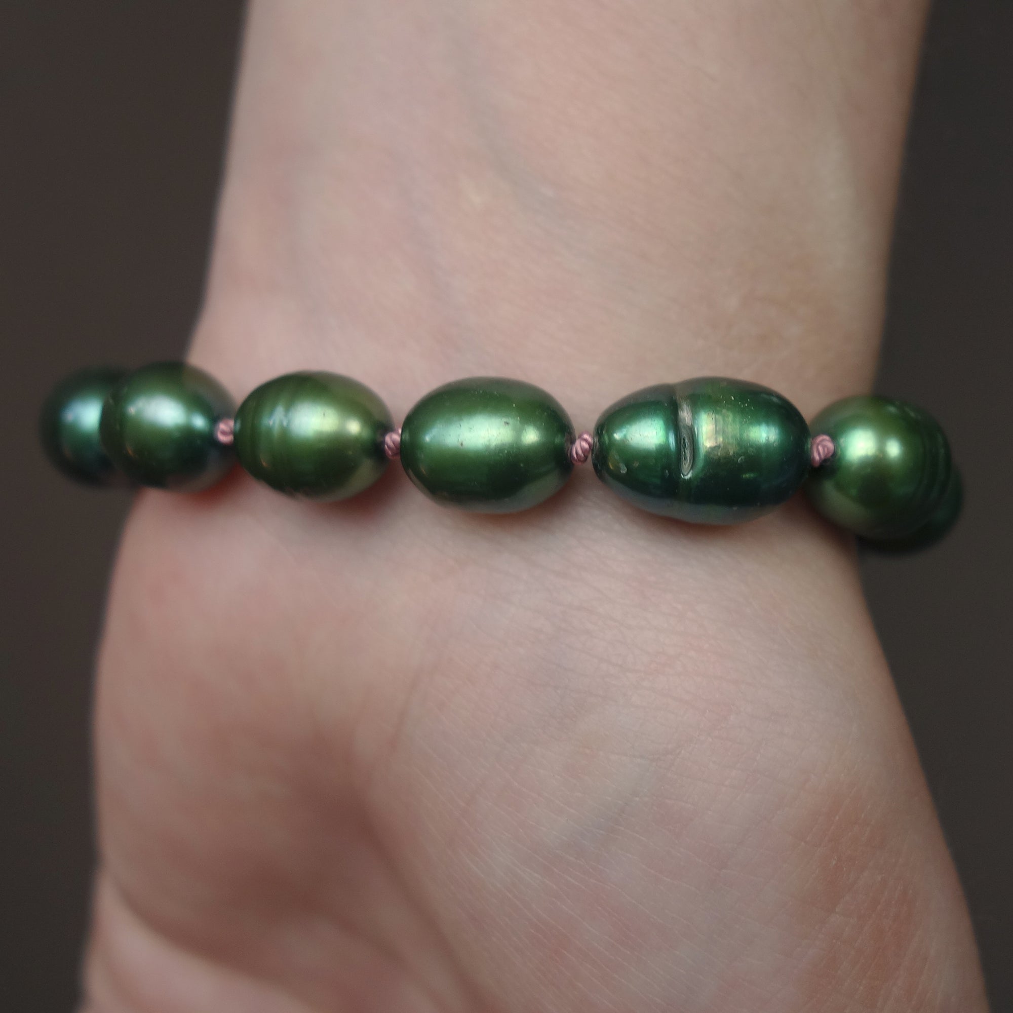 Emerald South Sea Pearl with Aquamarine bracelet