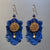 Gold Mosaic on Sodalite glamorous earring