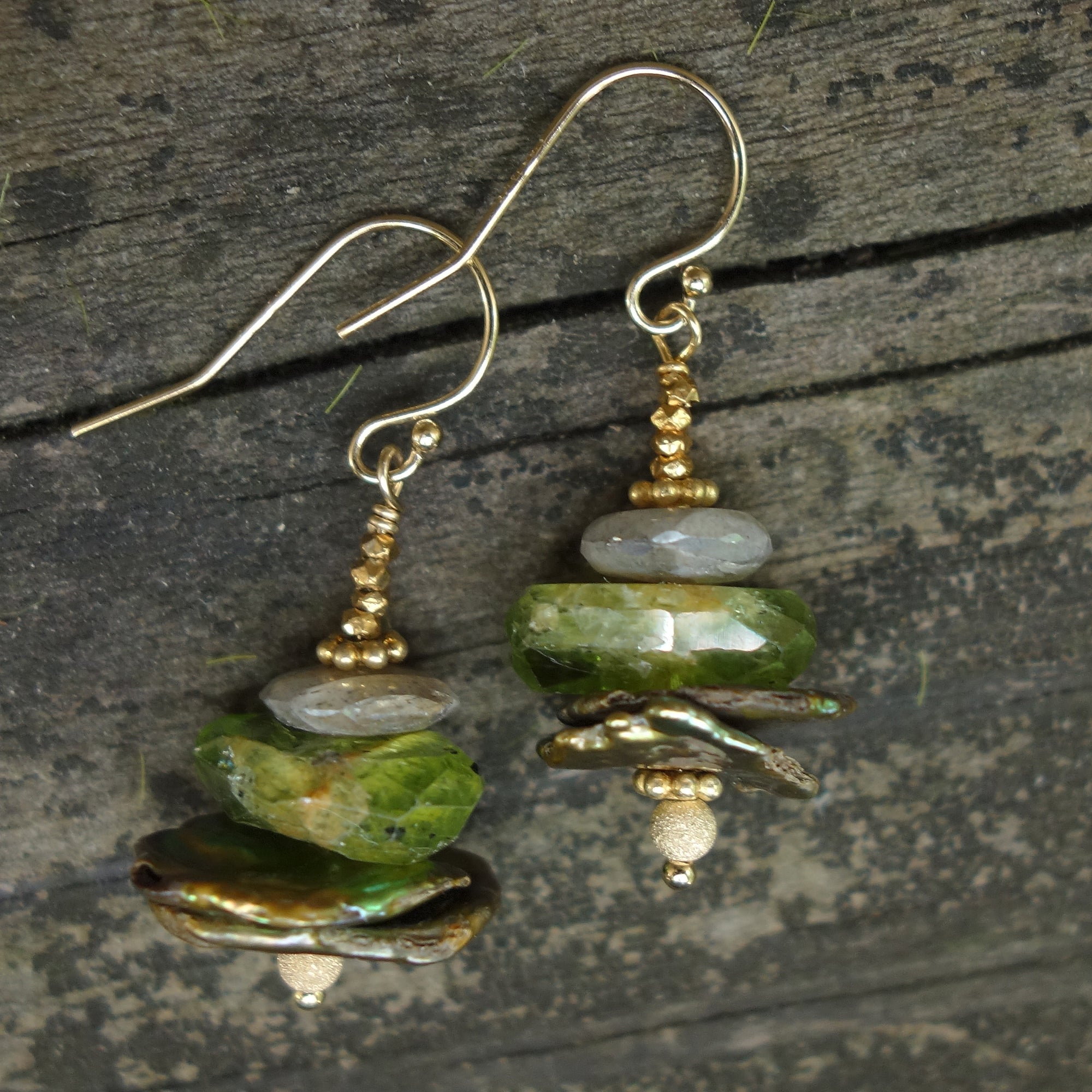 Lovely Gem Stack earring