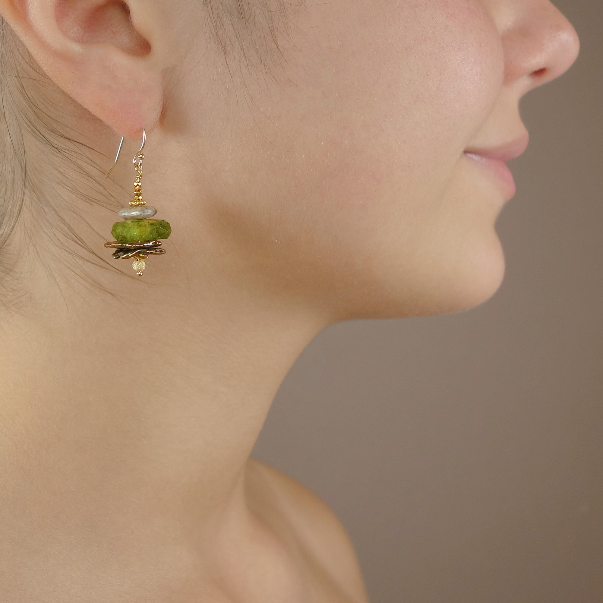 Lovely Gem Stack earring