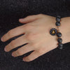 Black is the New Black onyx and tiger eye mosaic bracelet