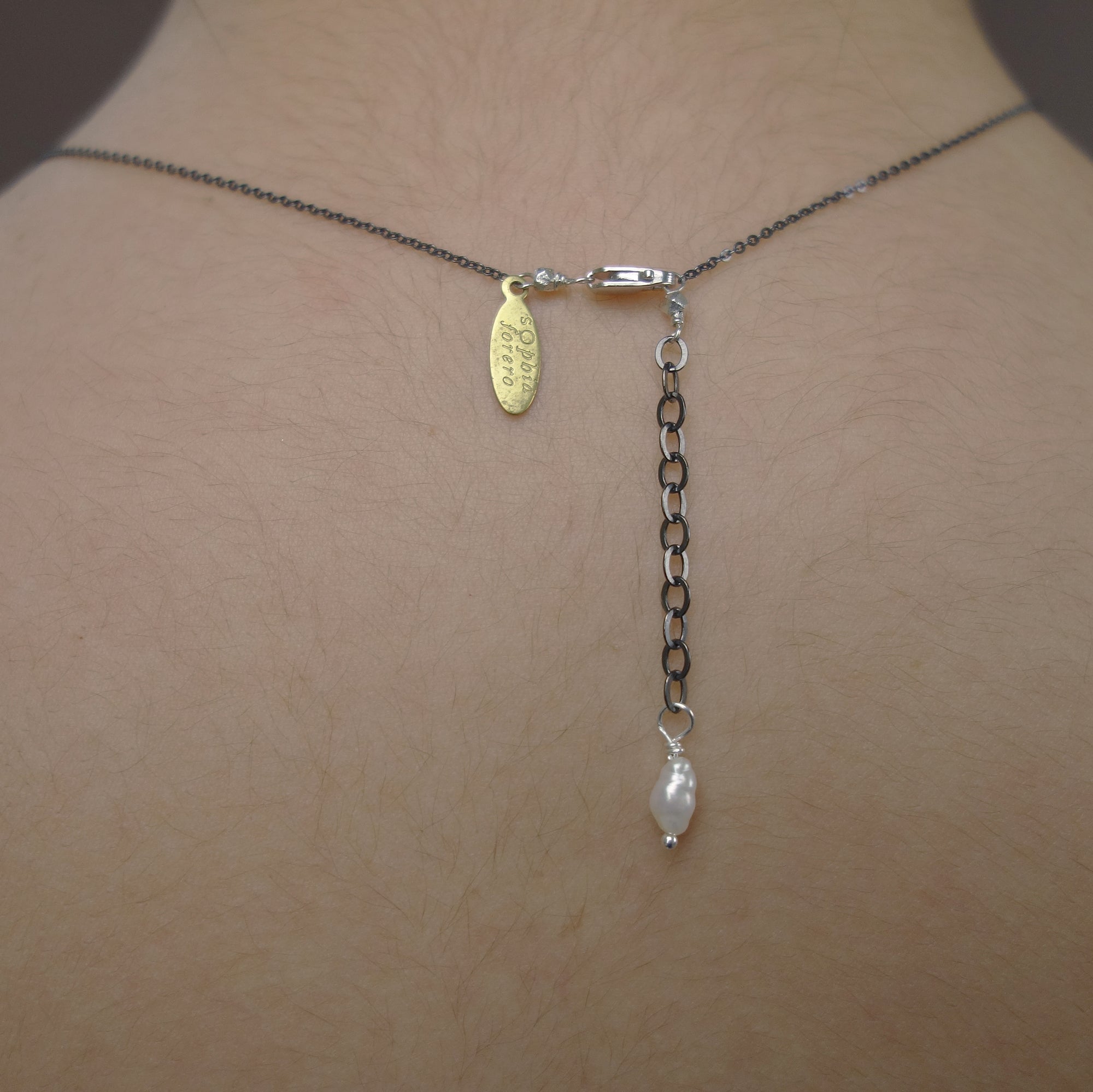 Faceted Apatite BAR necklace