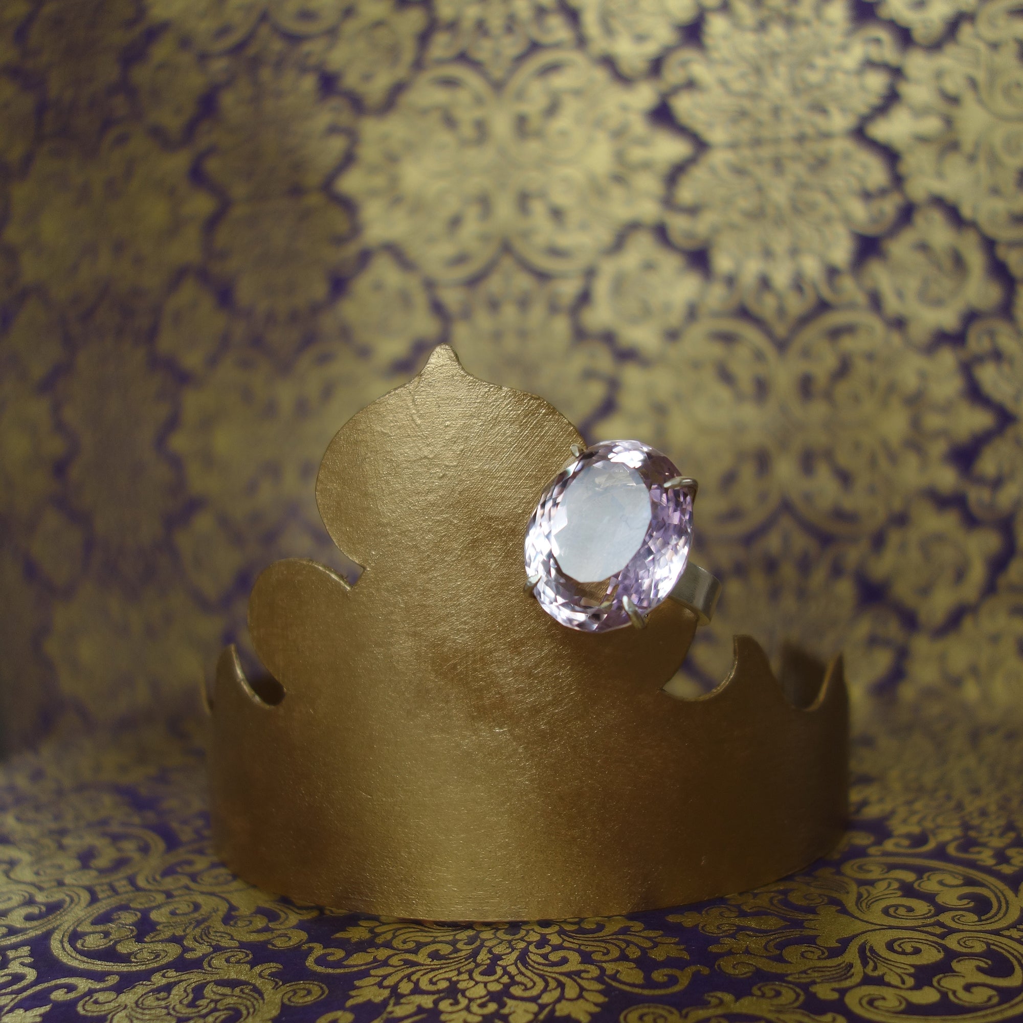 Pink Amethystilicious faceted gem ring