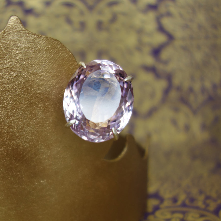 Pink Amethystilicious faceted gem ring