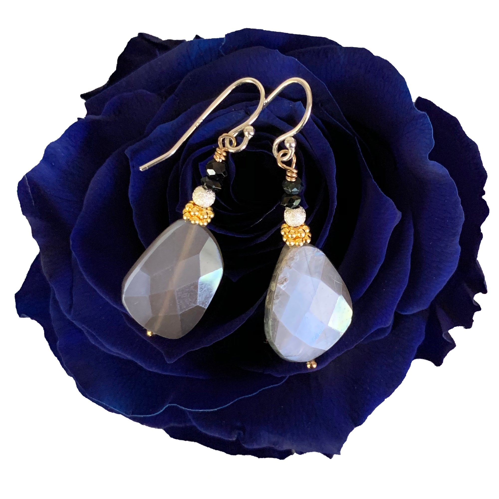 Better than Blue Suede Shoes silverite and sapphire ear