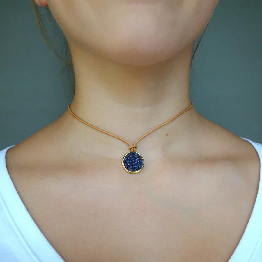 Lapis Lazuli Iconic Mosaic Wrap Bracelet and/or Necklace