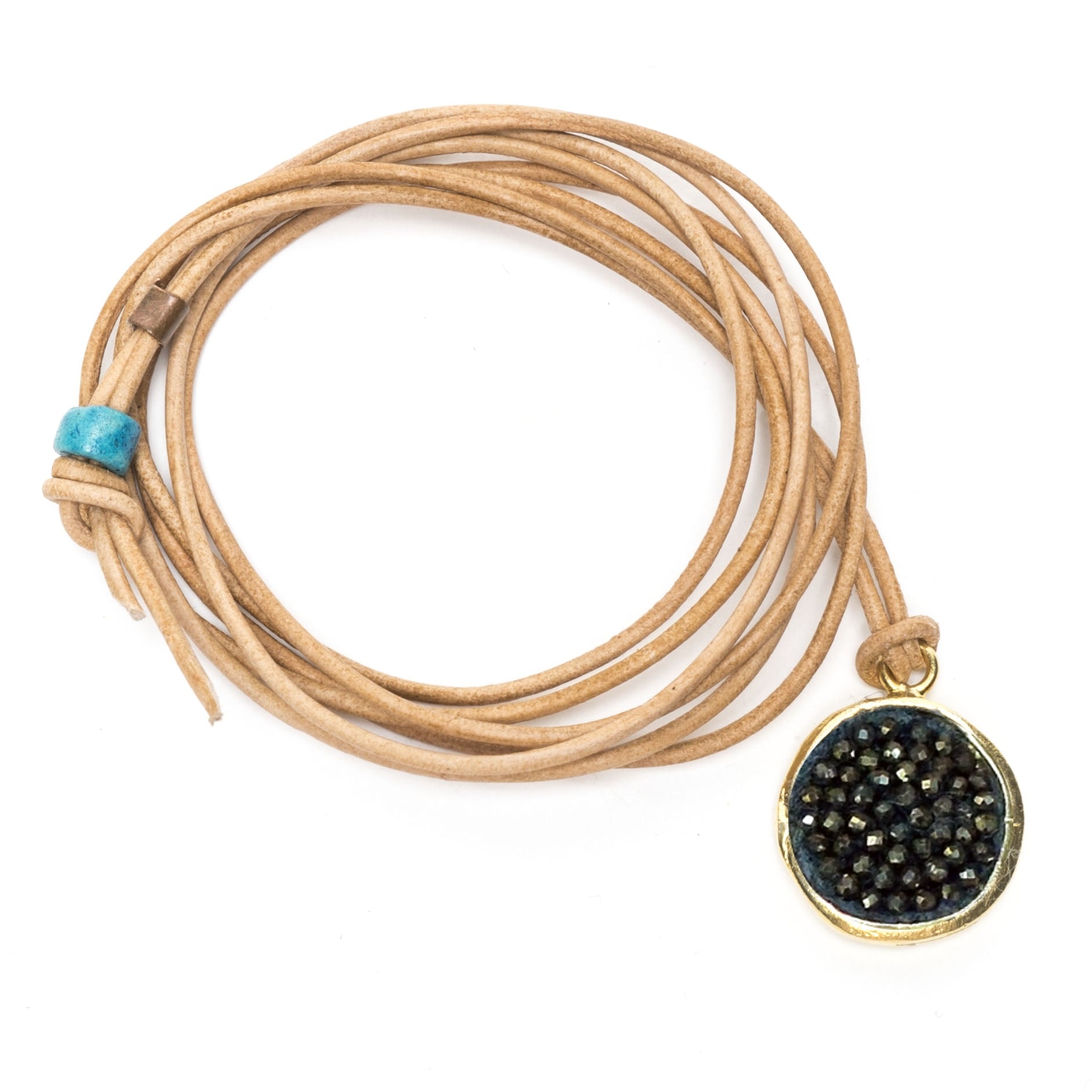 Pyrite Iconic Mosaic Wrap Bracelet and/or Necklace