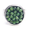 Iconic Chrome Diopside Mosaic Ring