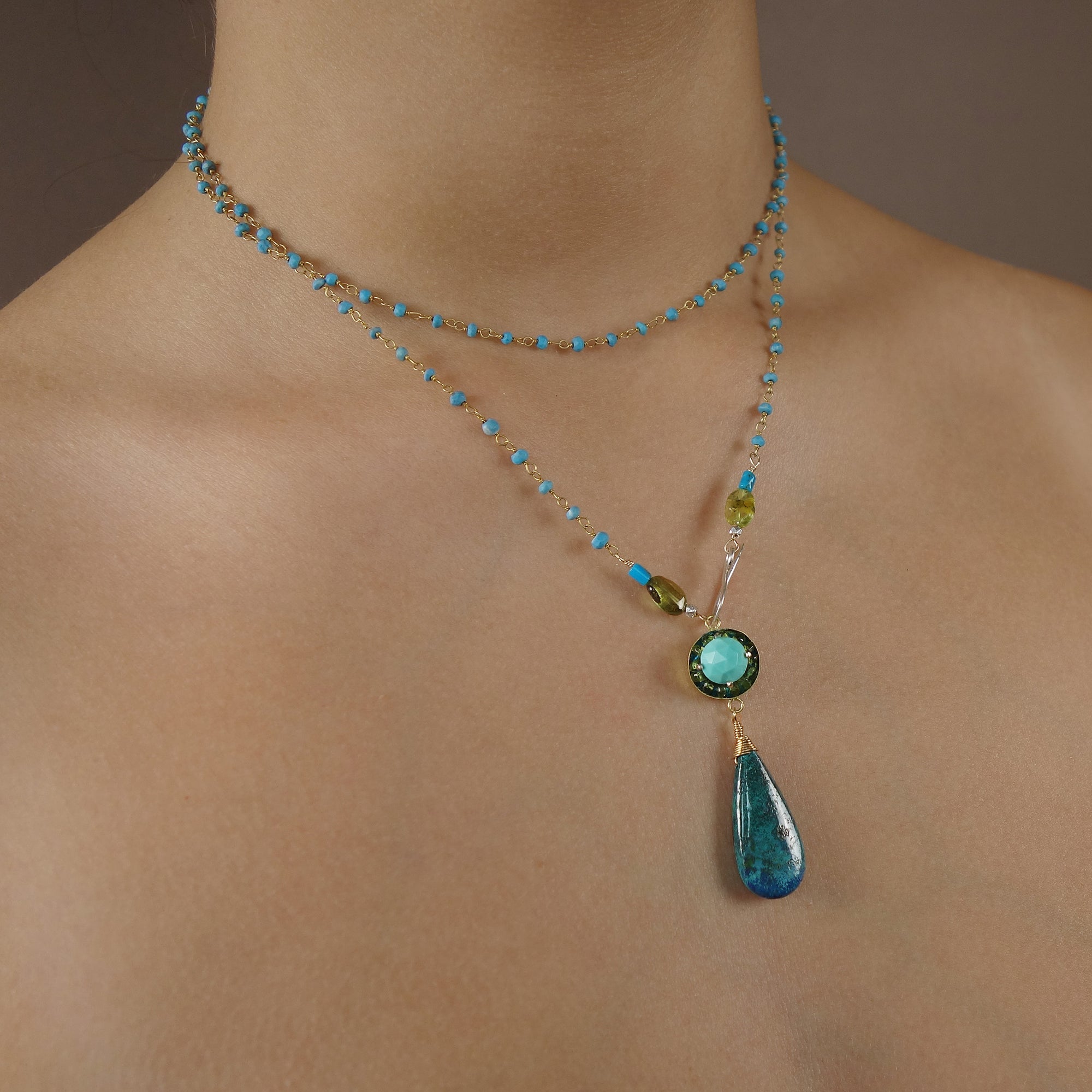 Gentle Spirit necklace: turquoise and chrysocolla