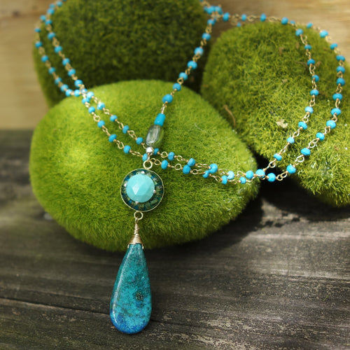 Gentle Spirit necklace: turquoise and chrysocolla