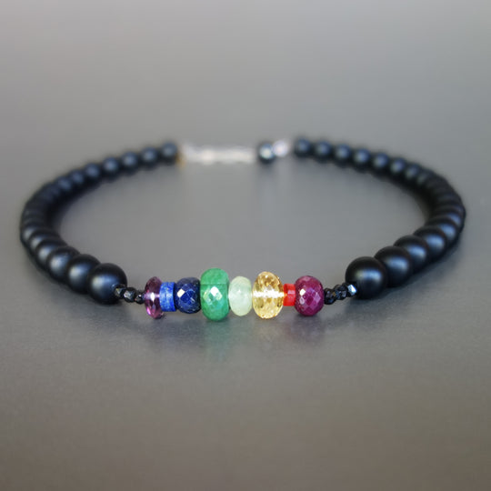 You are the Sunshine of My Life: ruby, emerald, sapphire +