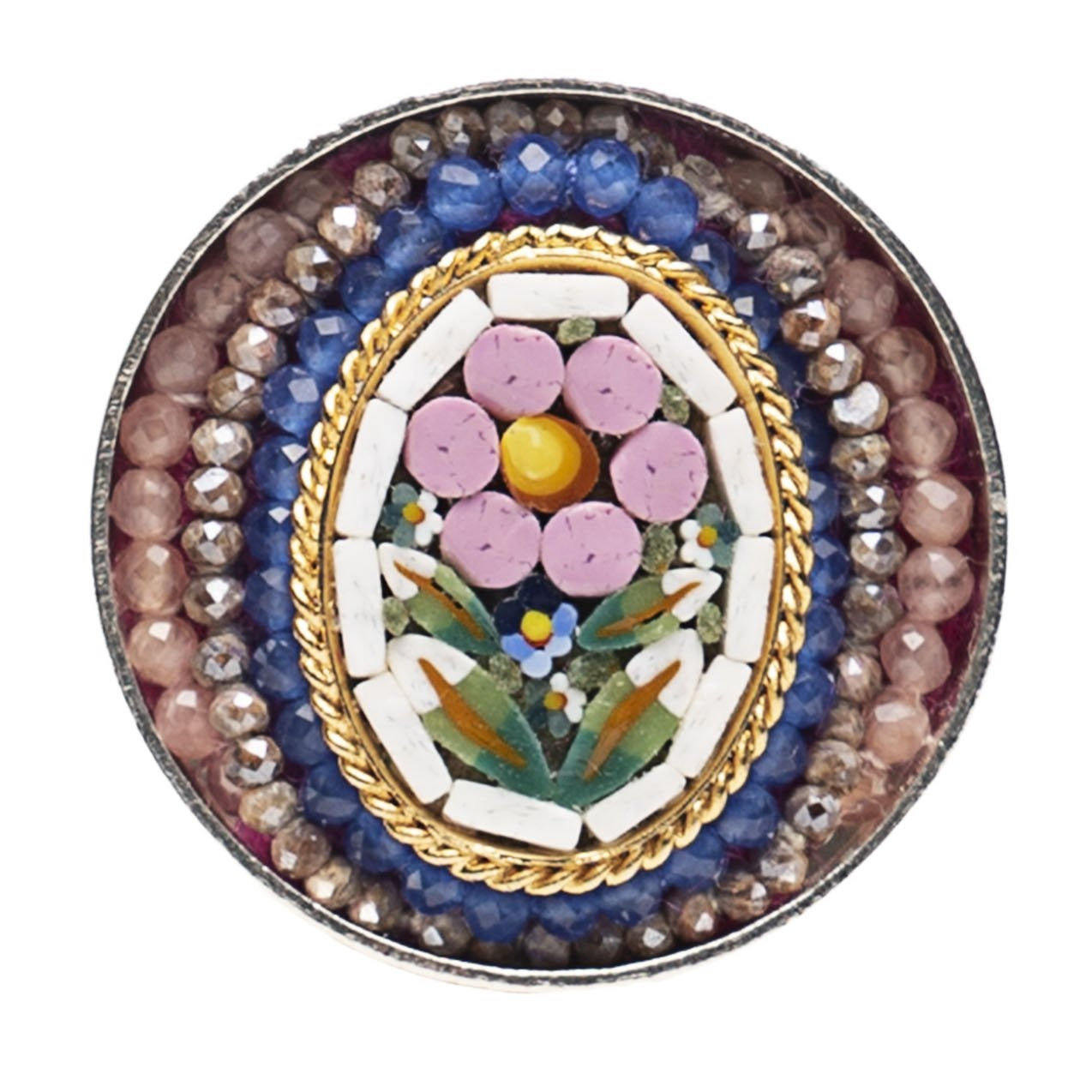 Wanderlust Micro Mosaic Ring with Pink Sapphire (Ravenna