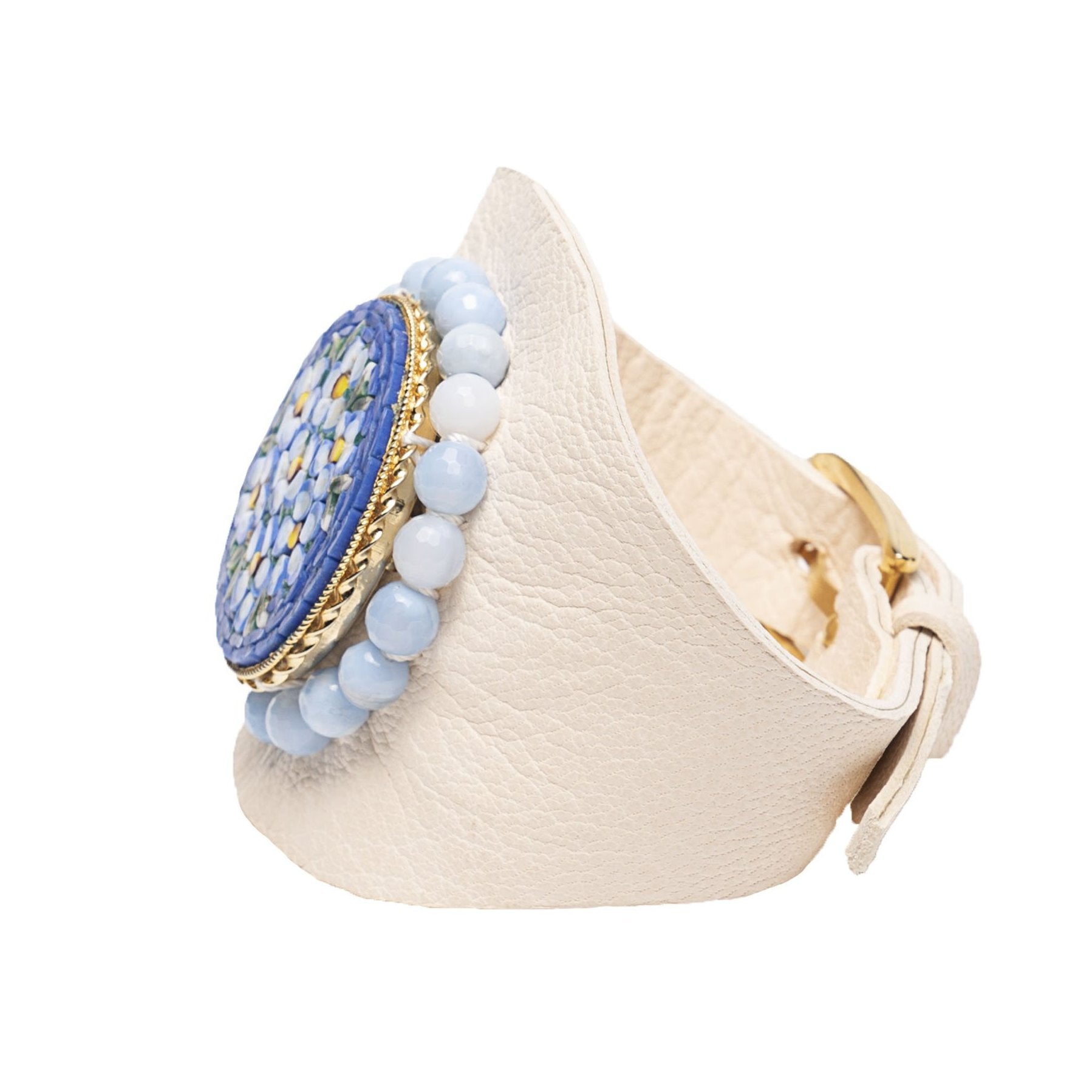 Wanderlust Micro Mosaic Surrounded by Opals Cuff (Ravenna)