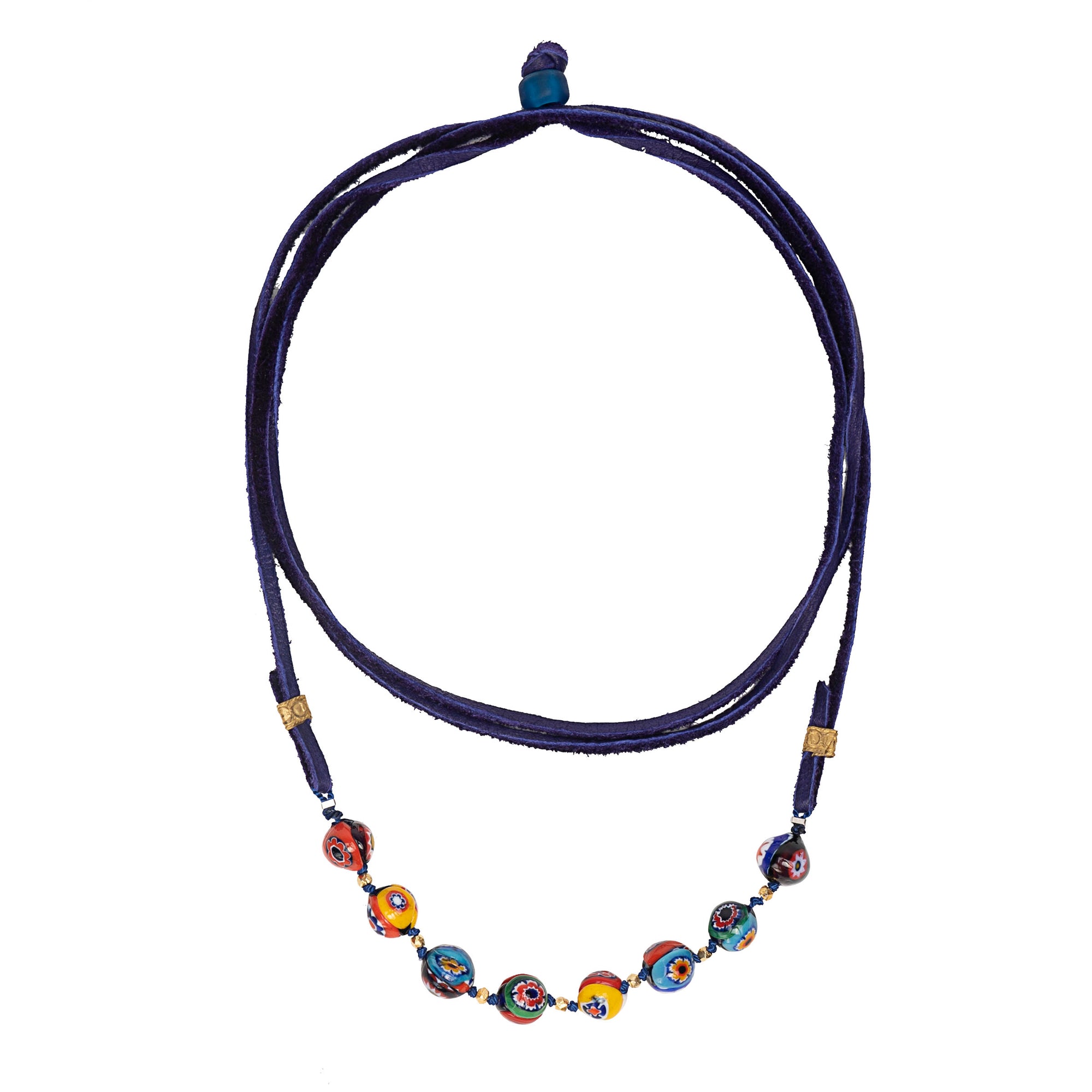 Wanderlust Murano Millefiori glass wrap bracelet and necklace (Murano)