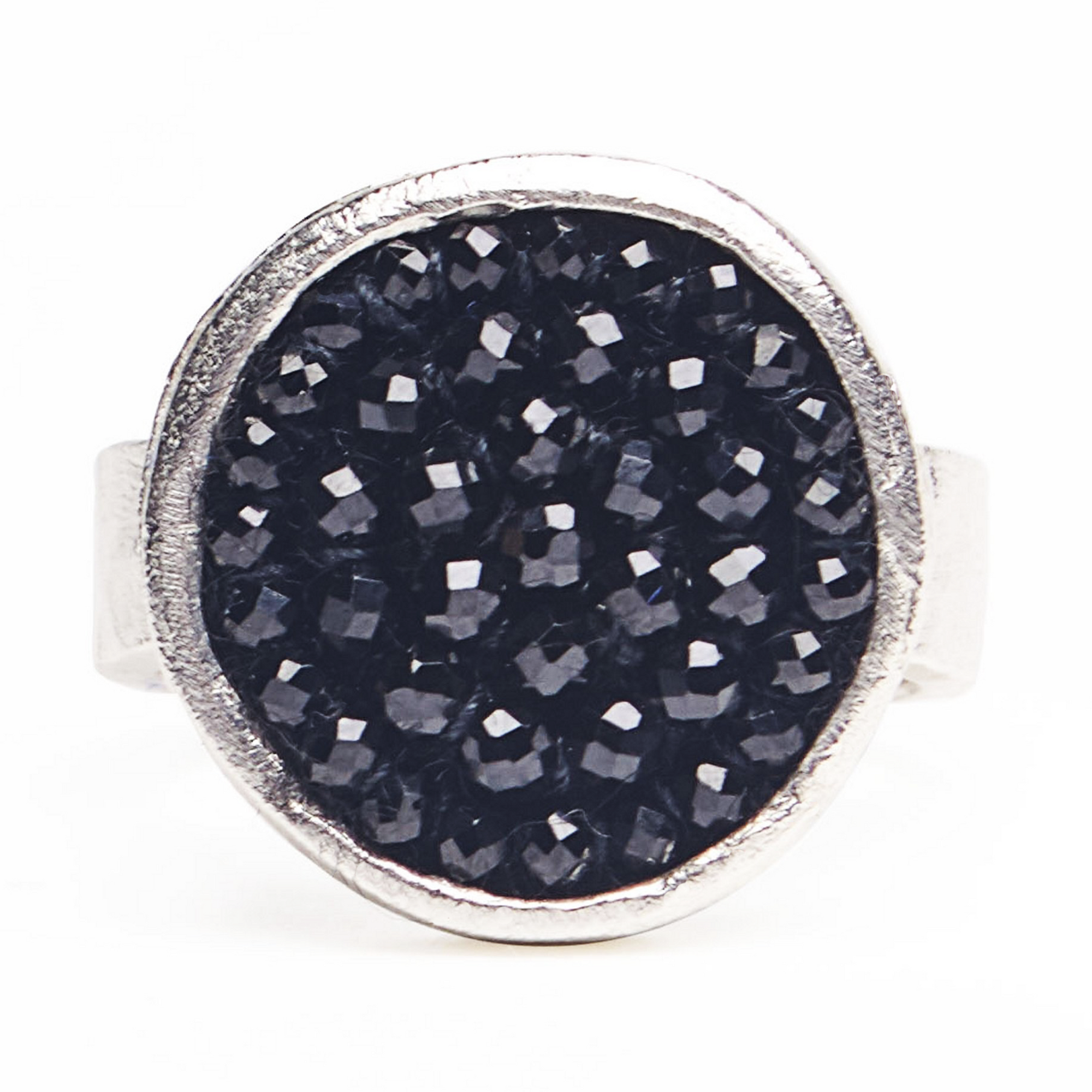 Iconic Black Sapphire mosaic ring