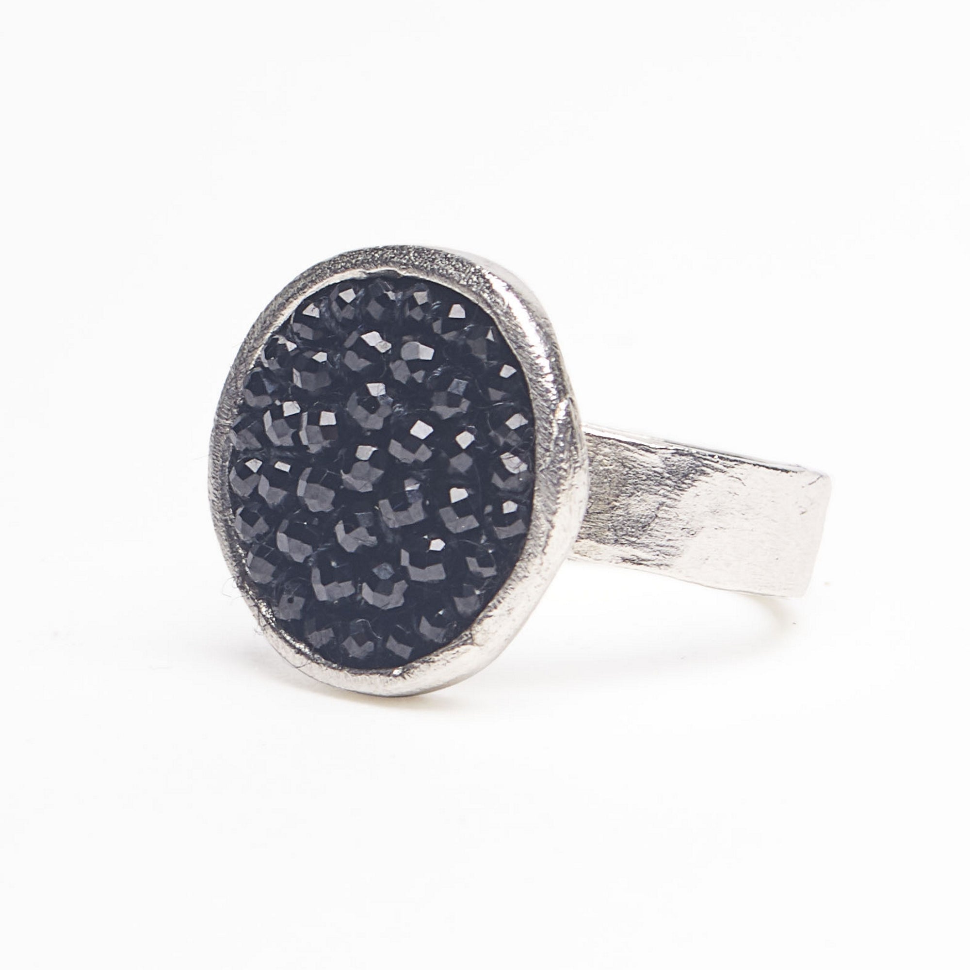 Iconic Black Sapphire mosaic ring