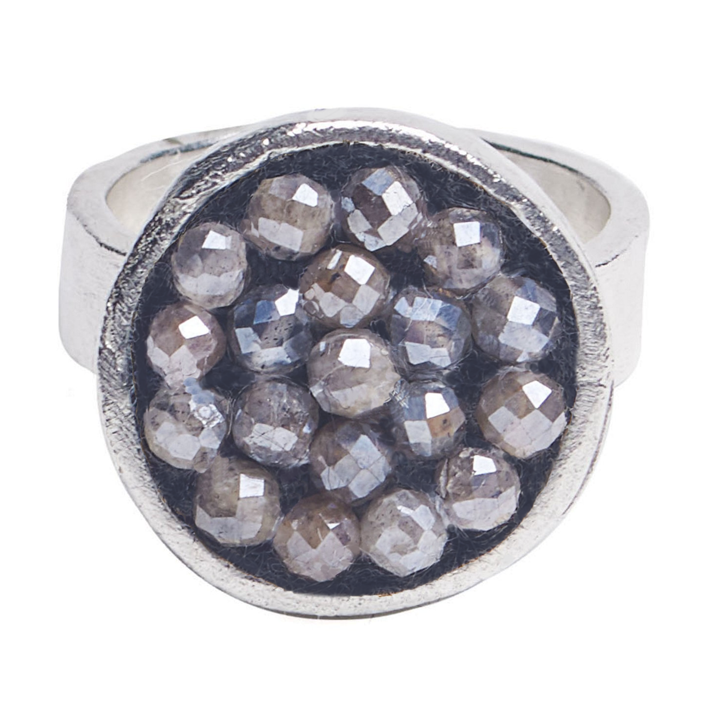 Iconic Faceted Labradorite Mosaic Ring