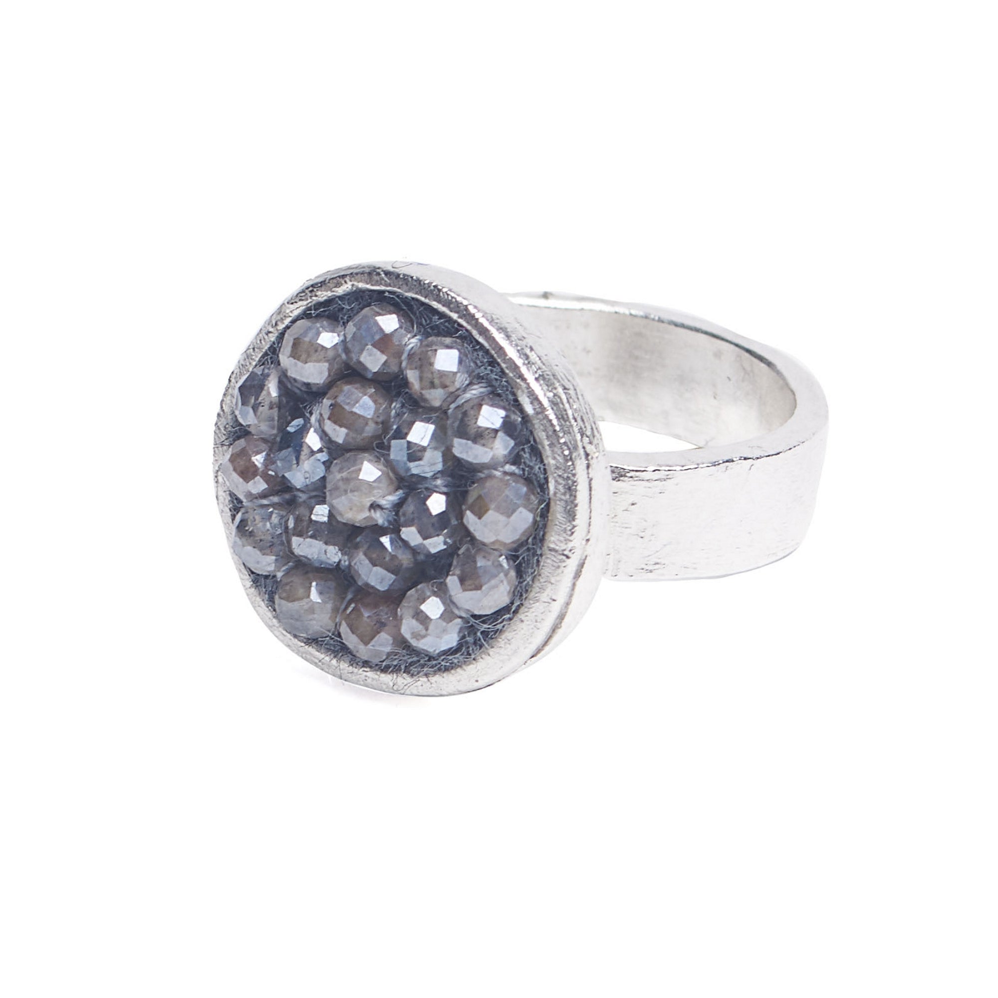 Iconic Faceted Labradorite Mosaic Ring