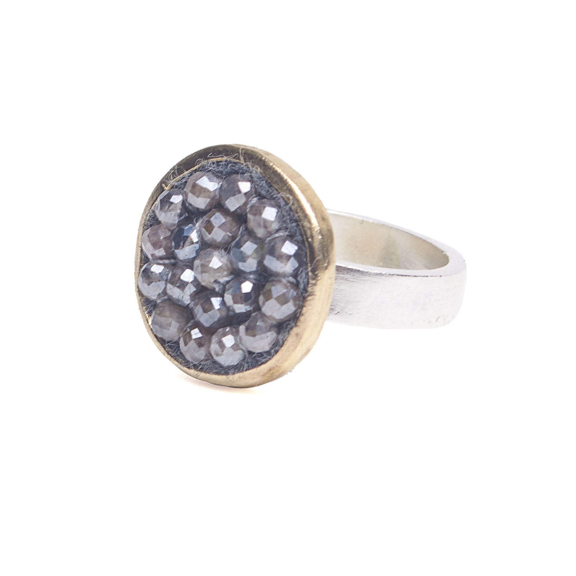 Iconic Faceted Labradorite Mosaic Ring
