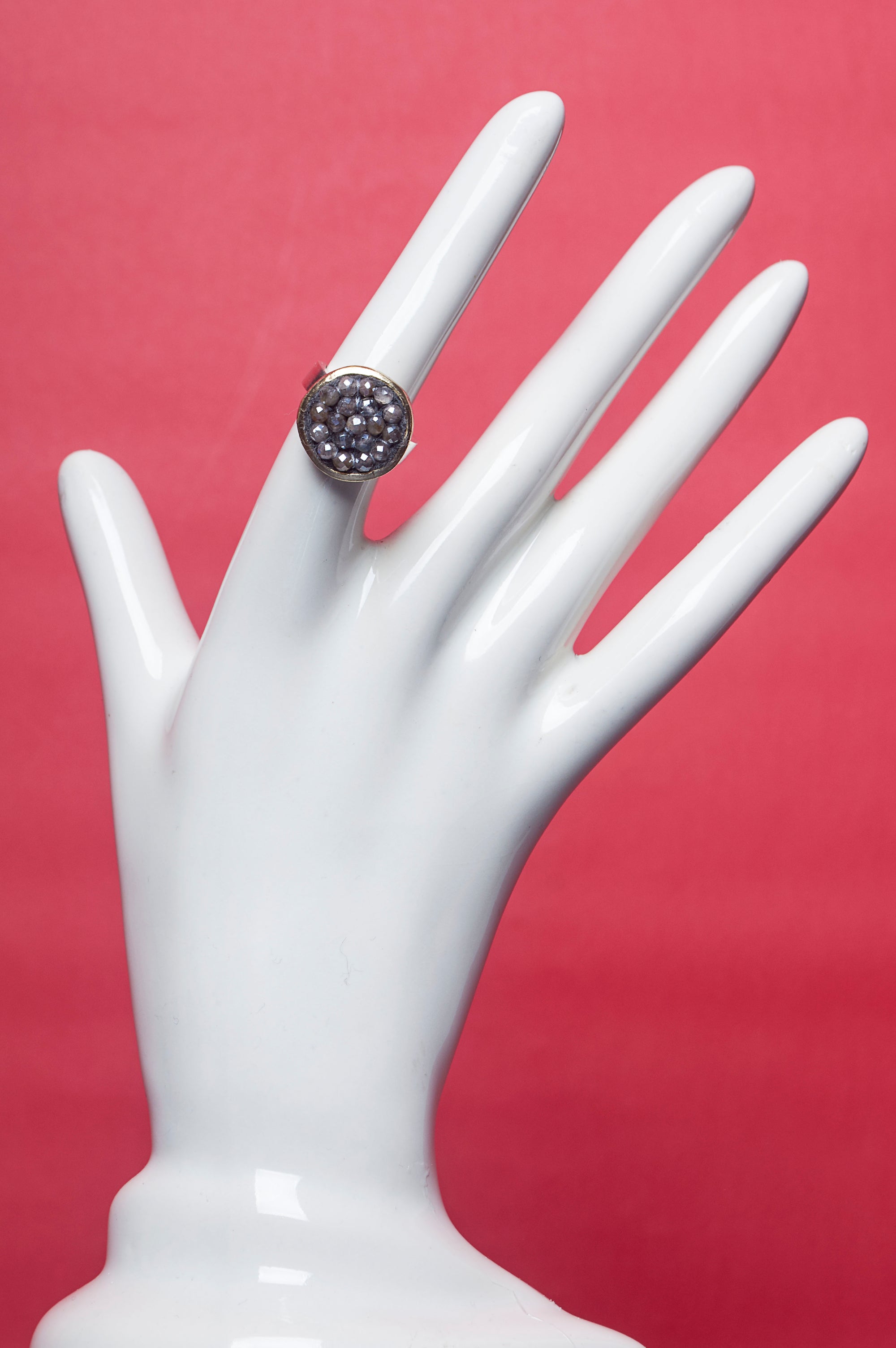 Iconic Faceted Labradorite Mosaic Ring