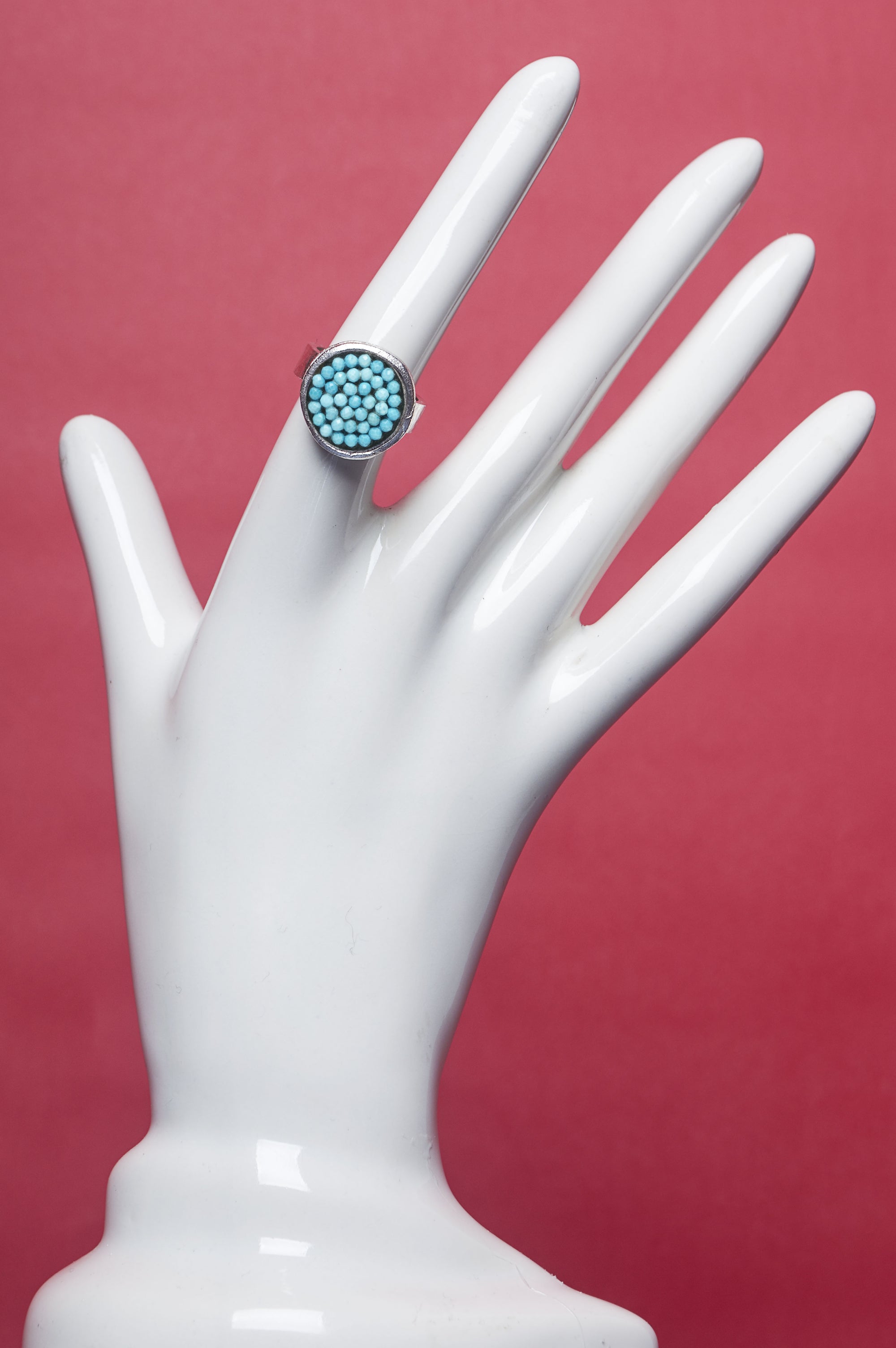 Faceted Turquoise Mosaic Ring