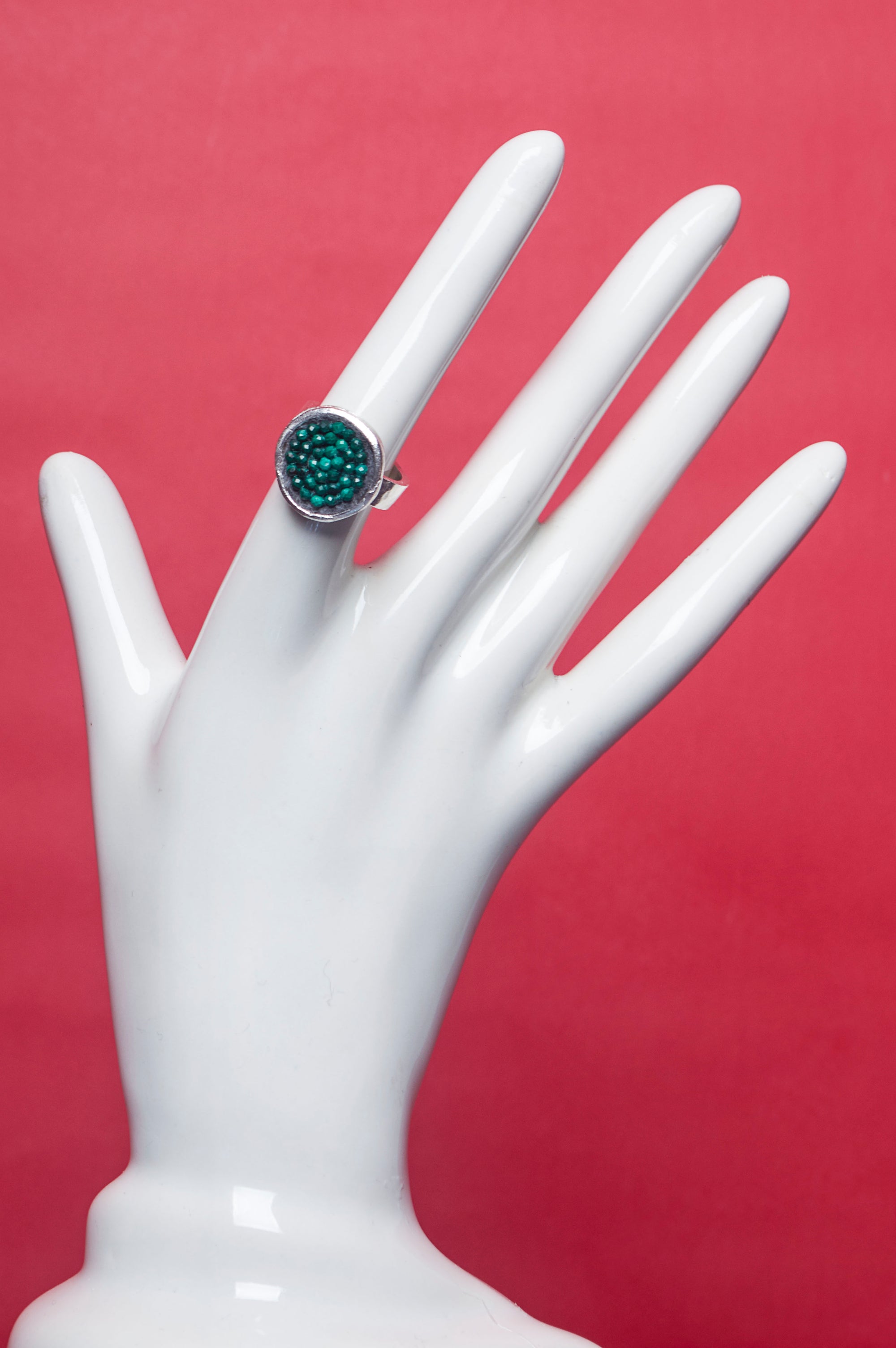 Iconic Malachite Mosaic Ring