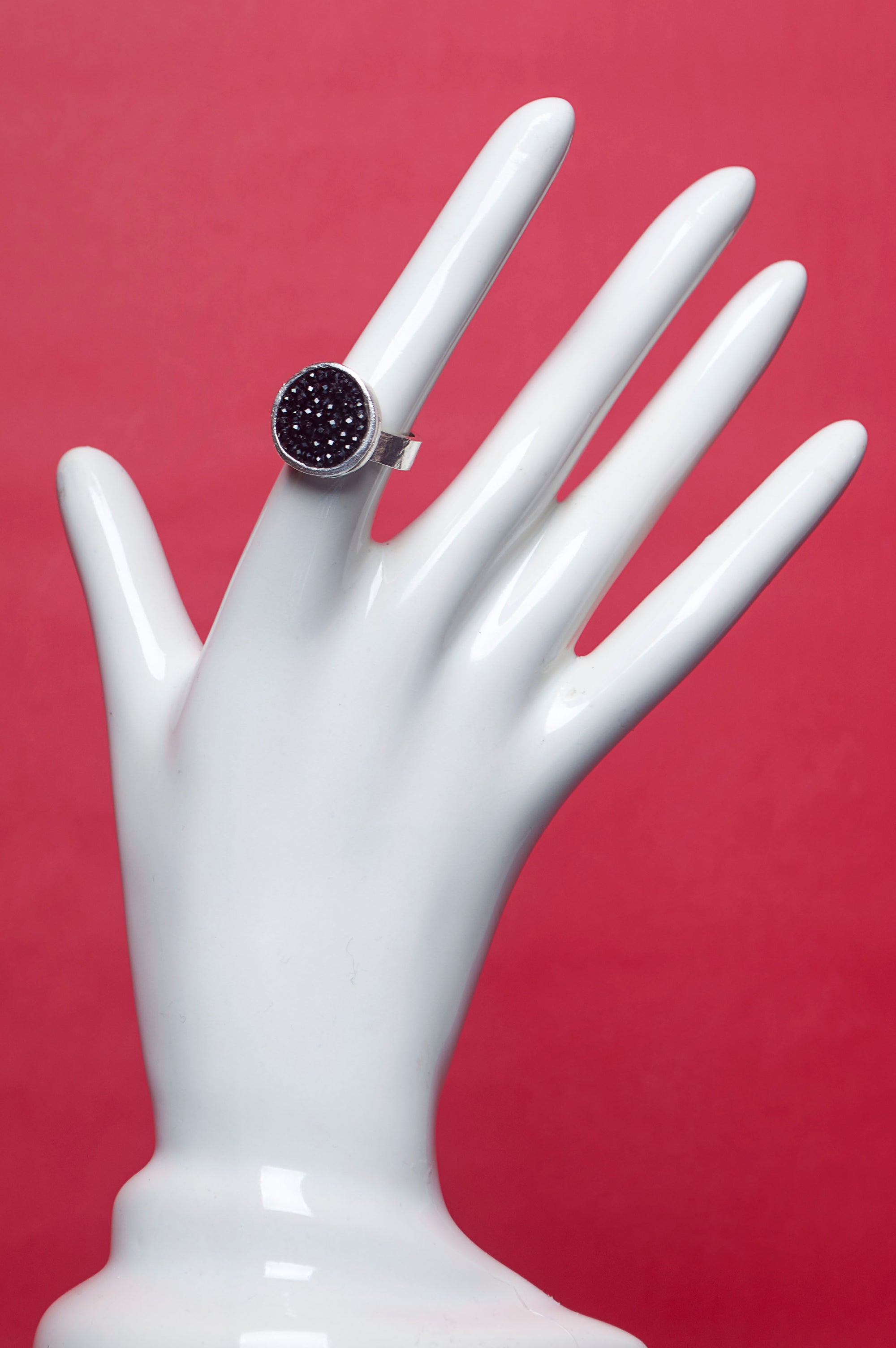 Iconic Black Sapphire mosaic ring