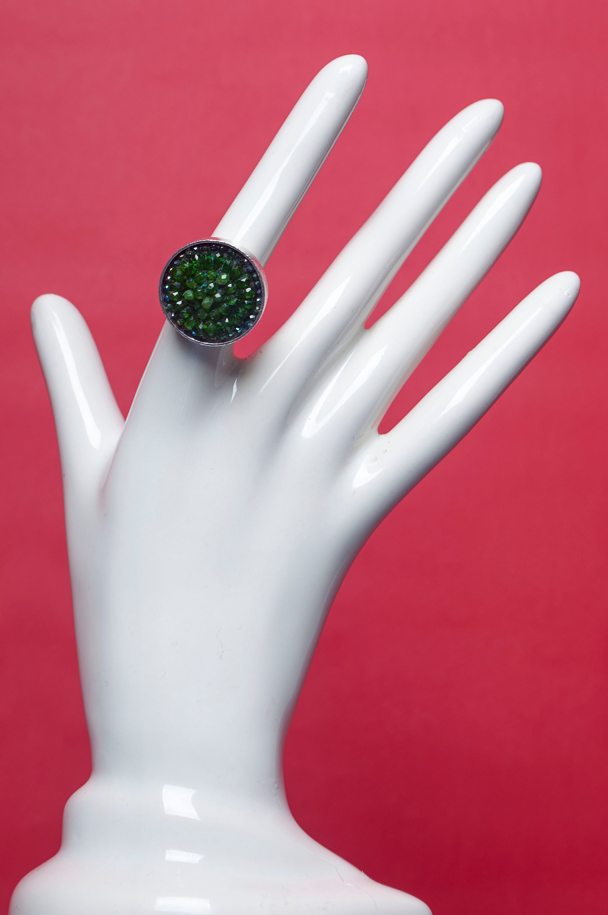 Chrome Diopside Iconic Mosaic Ring