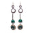 Malachite and Pyrite Mosaic Earrings
