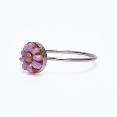 pink sapphire and rose gold ring
