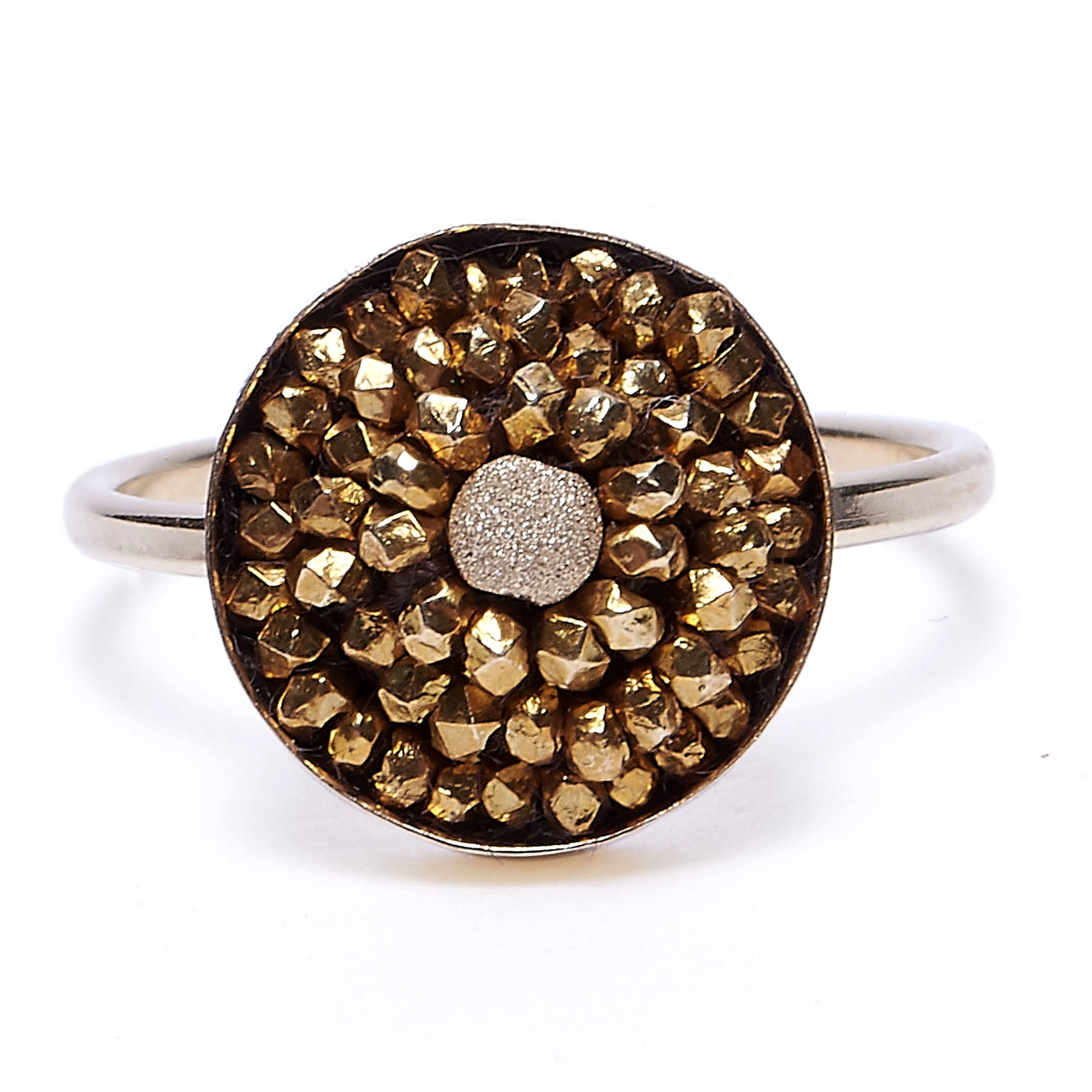Gold Metallic Mosaic Ring