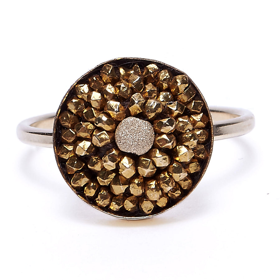 Gold Metallic Mosaic Ring