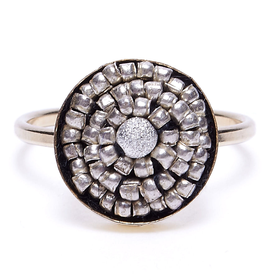 Sterling Silver Metallic Mosaic Ring