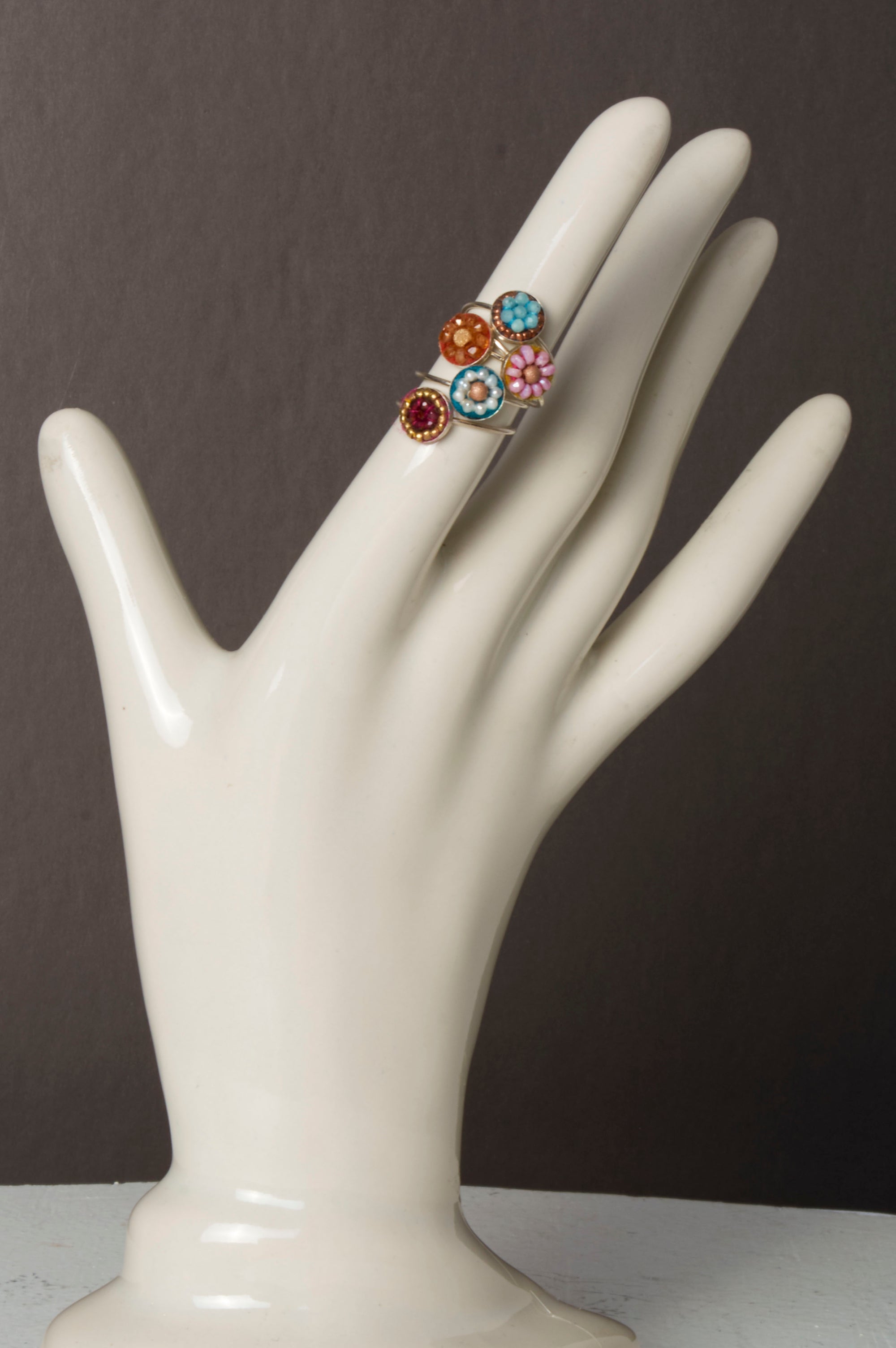 Aquamarine and African Copper Mosaic Ring