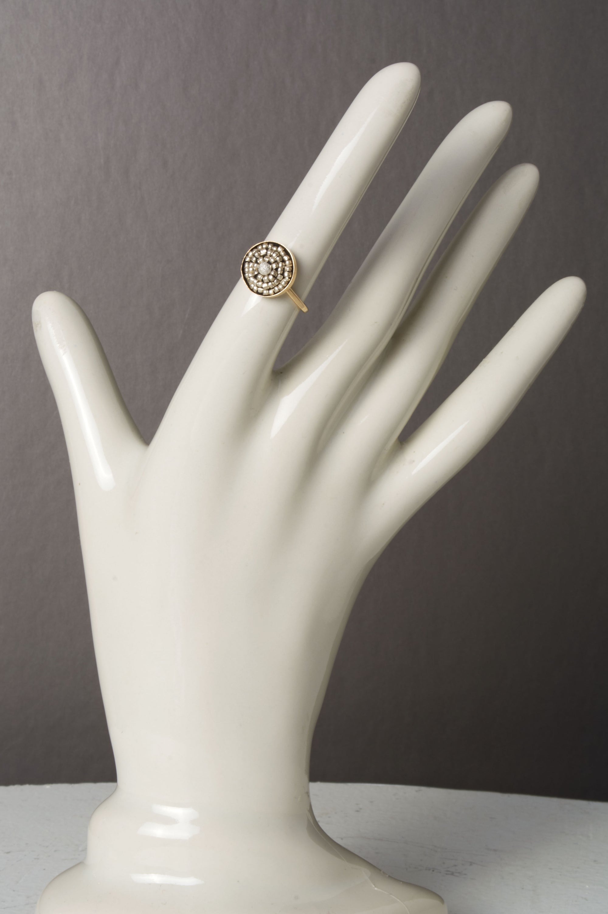 Sterling Silver Metallic Mosaic Ring