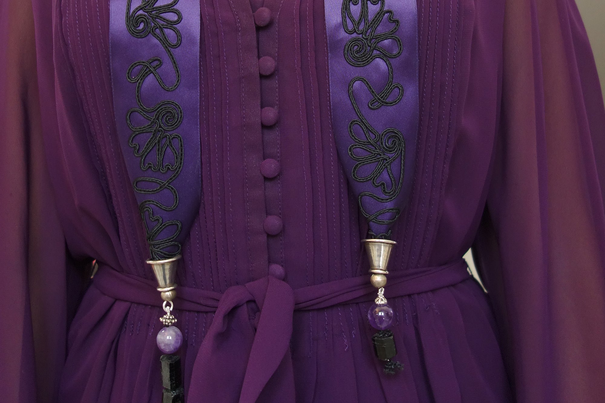 Regal Royal Purple amethyst and black tourmaline