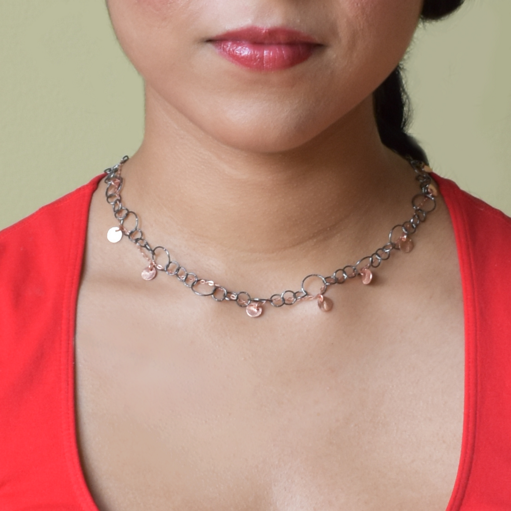 Fire & Ice Rose Gold Bracelet/Necklace (Fire)