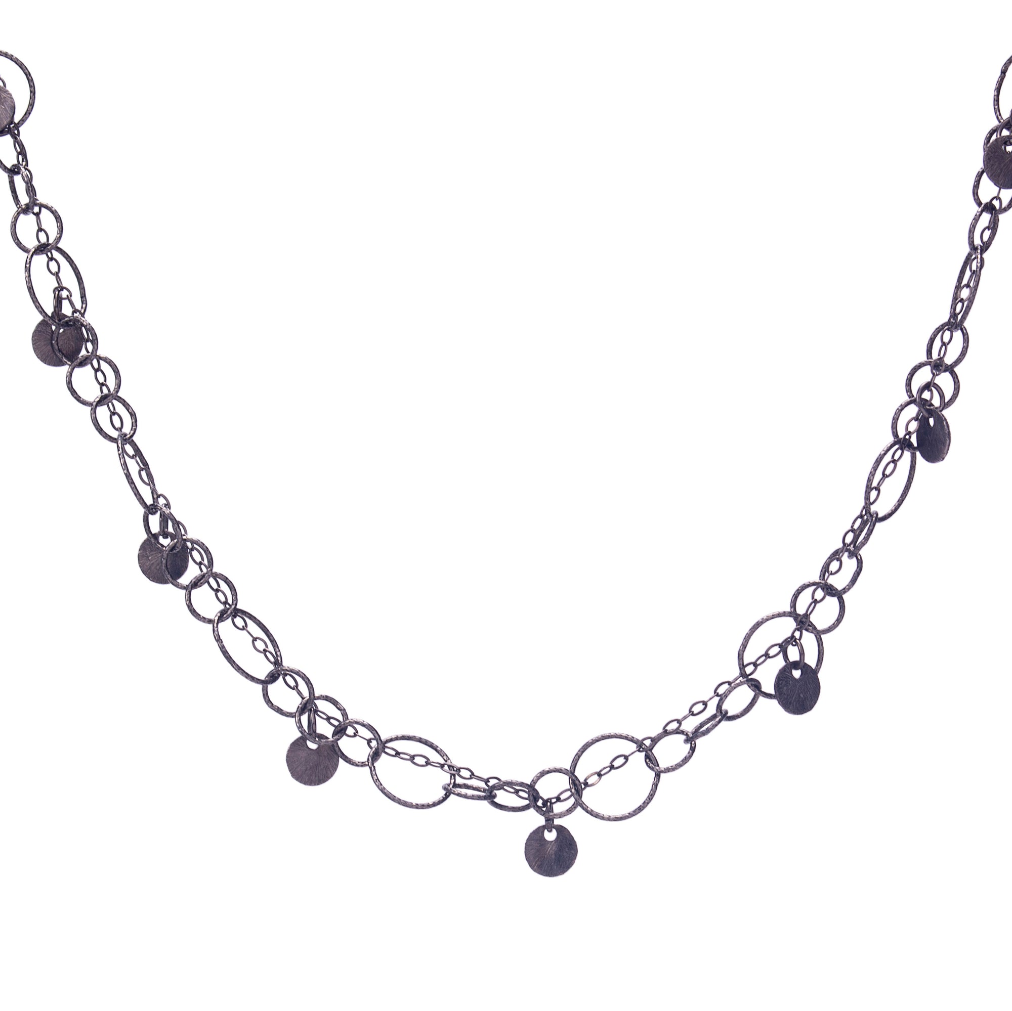 Fire & Ice Oxidized Silver Bracelet/Necklace (Ice)