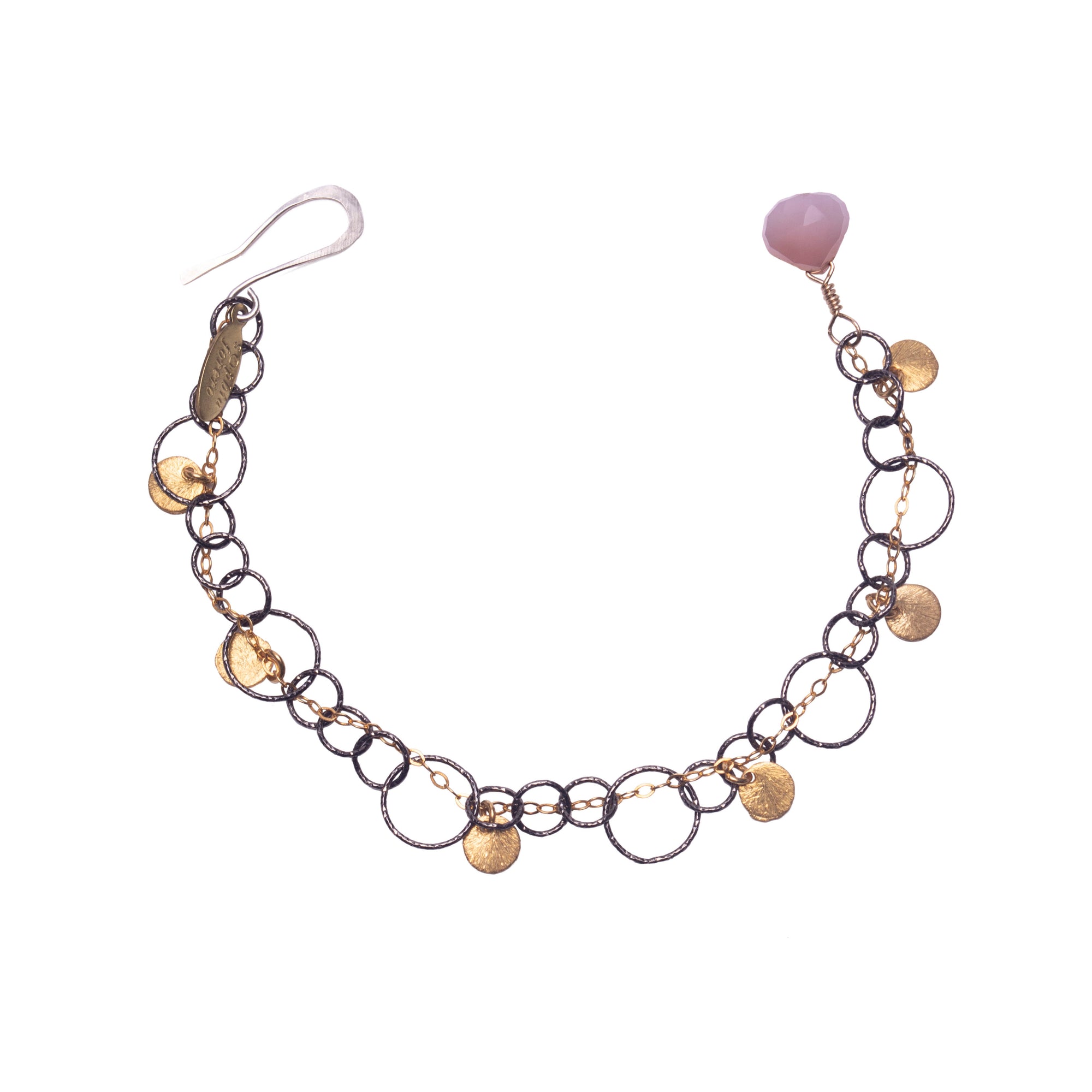 Fire & Ice Woven Chain Bracelet with Sapphire (Fire)