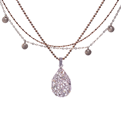 Fire & Ice Diamond Pendant Necklace (Ice)