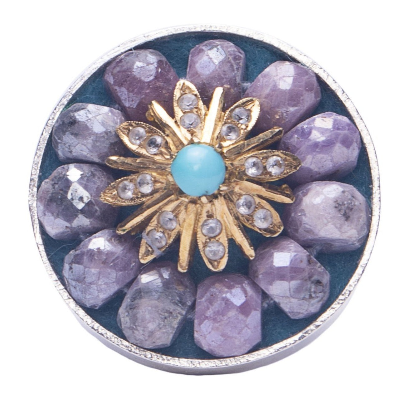 Fire & Ice Diamond Mosaic Ring, 24mm (Ice)