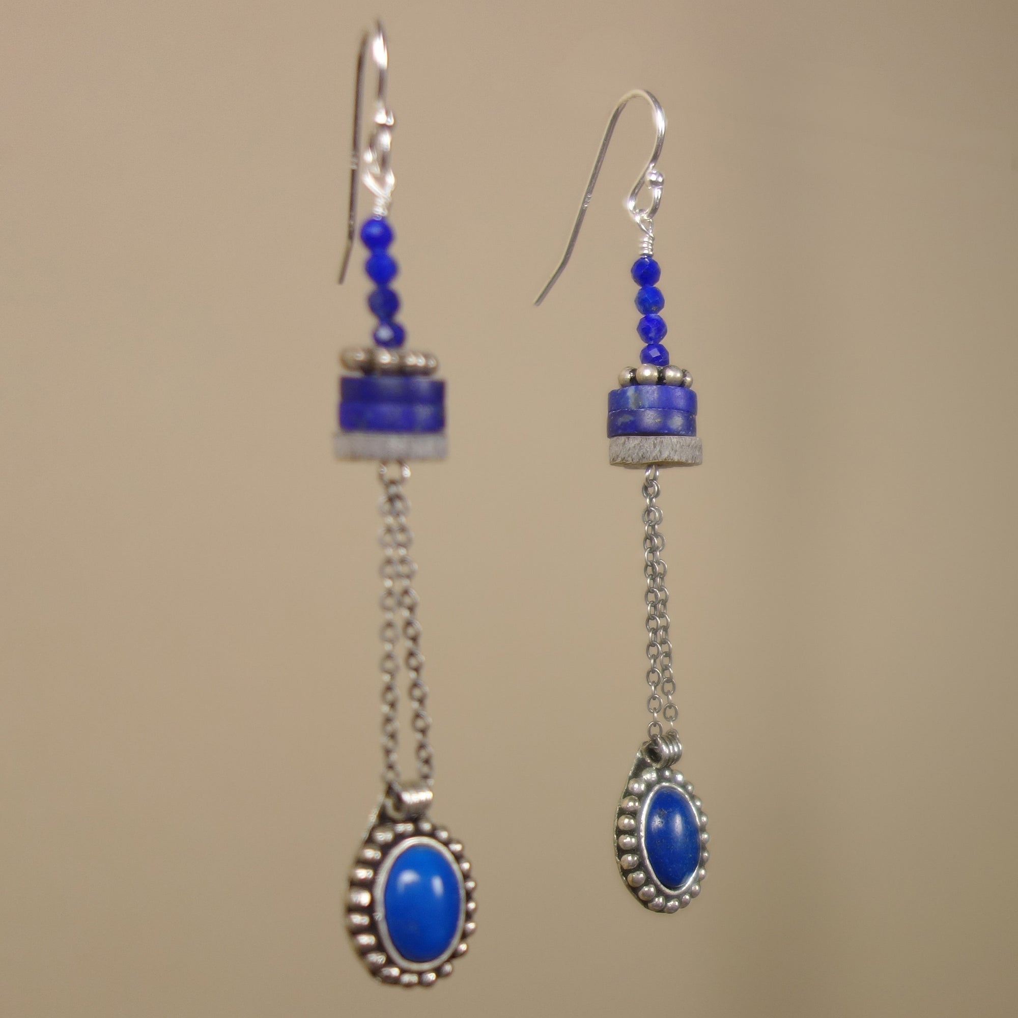In the Early Morning Rain lapis earring