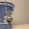 Lifegiving Lovebirds: handmade Greek silver and sapphire