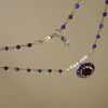 You're the One for Me: sapphire, topaz, and gold necklace