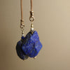 You make me feel like a natural woman: raw lapis and gold lariat