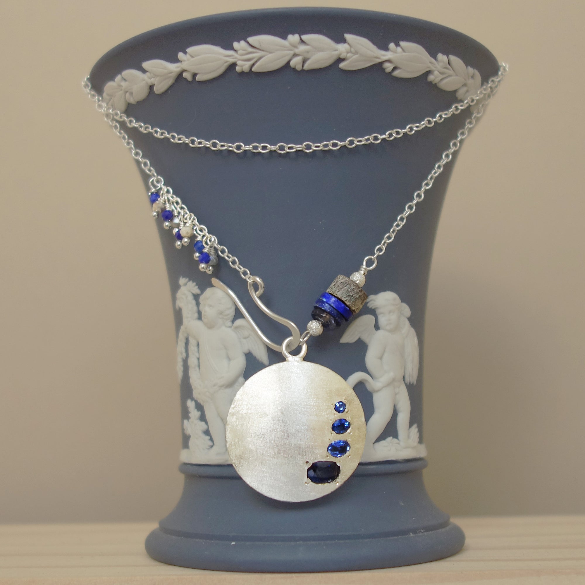 Timeless Sapphires in Silver necklace