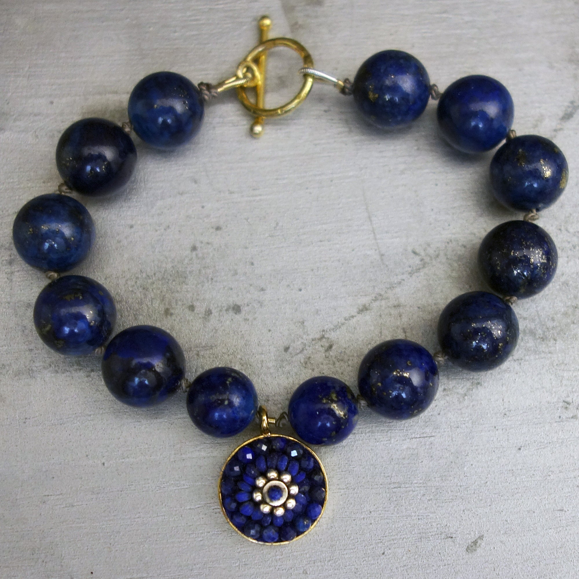 Love Me some Lapis mosaic bracelet