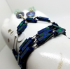 Arzouman Luxe Azurite and Lapis Lariat Knotted on 62" Silk Lariat