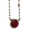 You Have My Heart in Your Hands ruby mosaic necklace